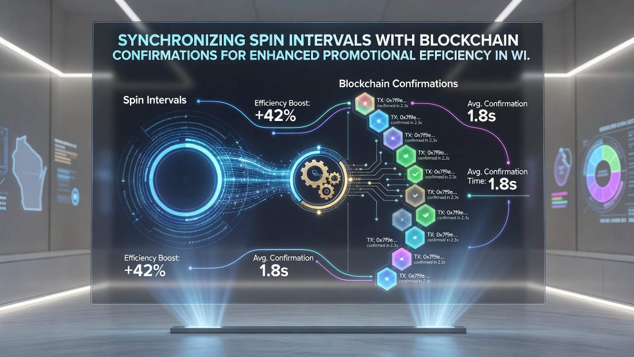 Mobile interface showing synchronized spin progress with blockchain status indicators during a live table session