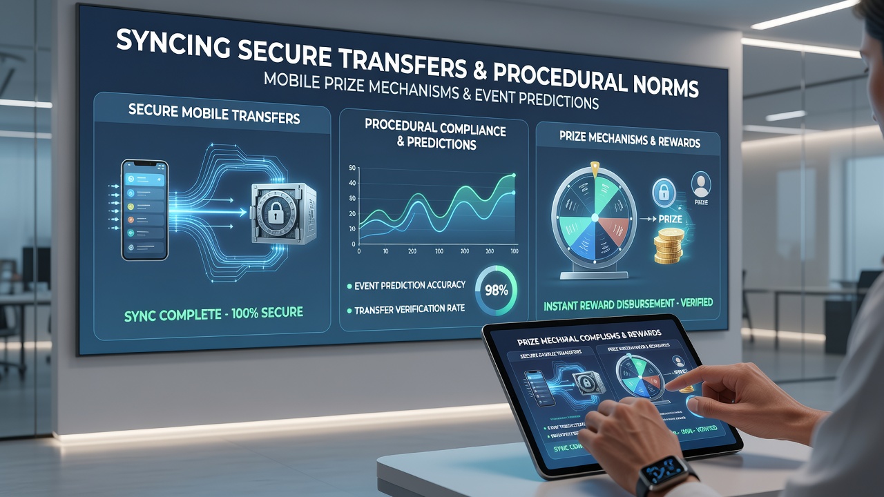 Dashboard view of procedural norm compliance metrics alongside mobile prediction and prize transfer logs