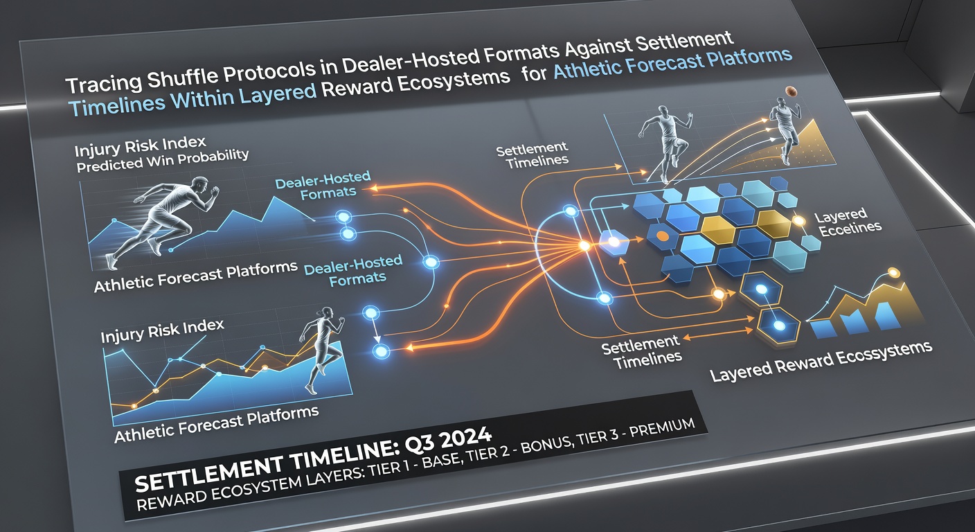 Dealer-hosted table interface showing shuffle protocol verification alongside settlement timeline indicators for athletic forecast rewards