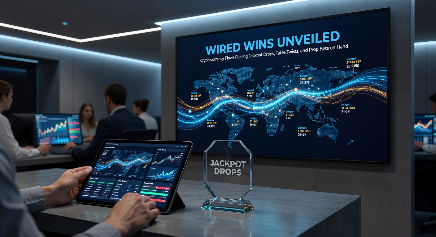 Blockchain graphics overlaying a handheld device showing live prop bet odds and crypto wallet balances